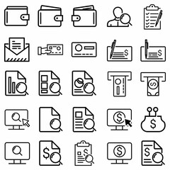 business and finance icons set