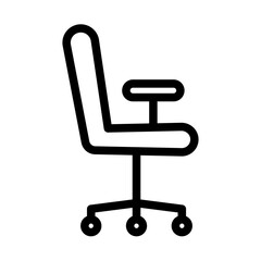 Adjustable Chair Line Icon of Ergonomics (Home Office) Icon Set
