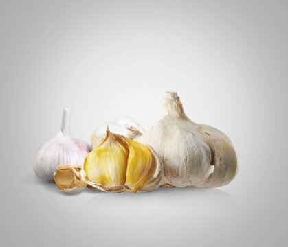 Organic fresh healthy garlic vegetable