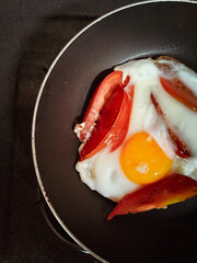 fried eggs with bacon