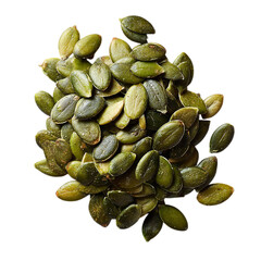 Pumpkin seeds on transpart background