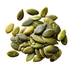 Pumpkin seeds on transpart background