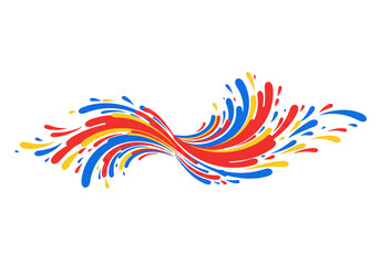 Colorful Abstract Swirl Design Element.