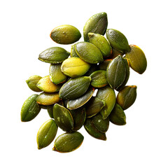 Pumpkin seeds on transpart background