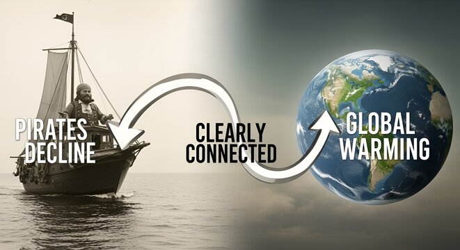 Pirates Decline Clearly Connected to Global Warming - Satirical Correlation