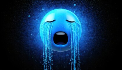 Emotional sphere of despair a digitally rendered image depicting intense sadness and grief