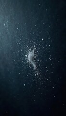 Fototapeta premium Faint white chalk dust residue on dark slate blackboard, retro, school, old