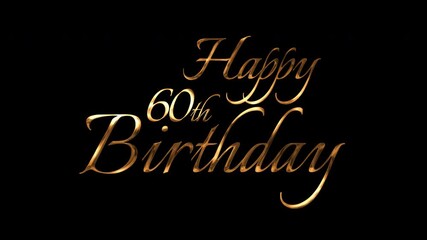 Happy 60th Birthday Celebration Animation. - Powered by Adobe