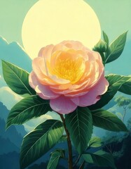 Pink bloom against a bright backdrop