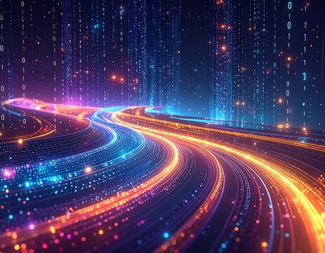 Abstract digital pathway - Powered by Adobe