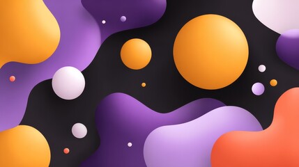 Vibrant orange and purple balloons create a festive atmosphere, perfect for parties celebrations.