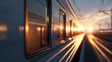 Fast cars blur into streaks of light as urban traffic flows down the highway through the dark city at night
