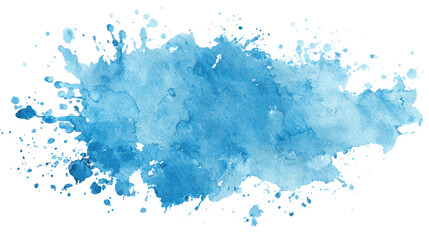 Obraz premium irregular light blue watercolor stain splashing on white background