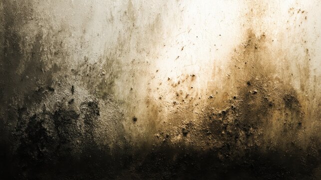Grunge wall with mold and dampness, dirty textured surface. Great as background for horror or decay themed designs.