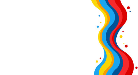 Colorful Waves Abstract Background Design.