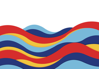Abstract Colorful Wave Background Design.
