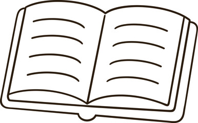 Single open book icon illustration design