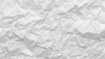 Obraz premium Crumpled White Paper Texture: Wrinkled Abstract Design for Minimalist Art Backgrounds and Creative Backdrops