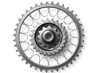 Vector art of bicycle gears as circular patterns
