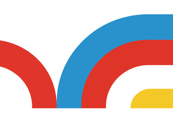 Abstract Colorful Arc Design Elements.