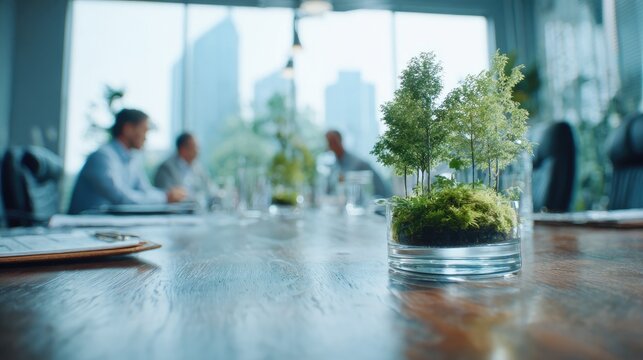 Sustainable Business Consultant Advising Company on Green Practices