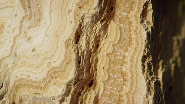 Earthy layers of textured rock
