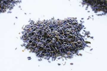 Dried lavender buds for brewing a herbal tea
