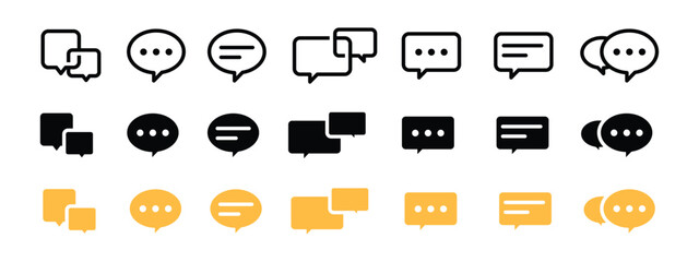 Bubble chat icon vector. user interface and social media symbol. vector illustration.
