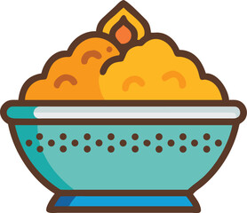 A bowl of rice topped with a candle, providing a cozy and unique presentation.