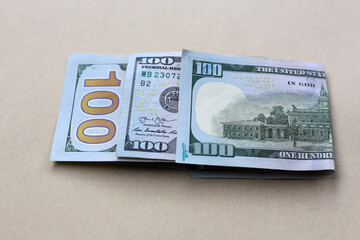 U.S. one hundred dollar banknotes.