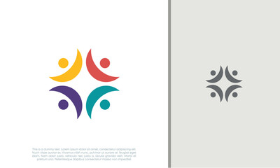 Global Community Logo Icon Elements Template. Community human Logo template vector. Community health care. Abstract Community logo