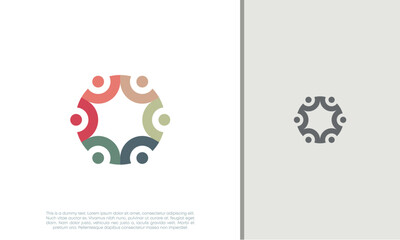 Global Community Logo Icon Elements Template. Community human Logo template vector. Community health care. Abstract Community logo