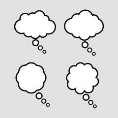 Pack of speech bubbles sketches