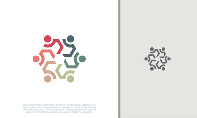 Global Community Logo Icon Elements Template. Community human Logo template vector. Community health care. Abstract Community logo