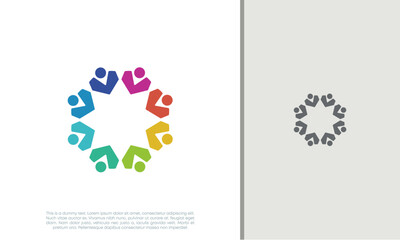 Global Community Logo Icon Elements Template. Community human Logo template vector. Community health care. Abstract Community logo