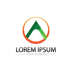 Modern bold mountain peak vector logo and icon design for fitness adventure brand