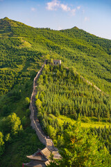 Obraz premium A sunny summer afternoon at Yanmen Pass, Daixian County, Xinzhou City, Shanxi Province