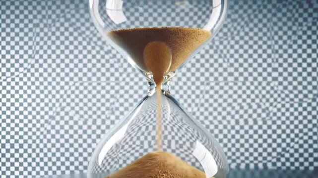 Hourglass flowing time slipping seconds ticking future fading