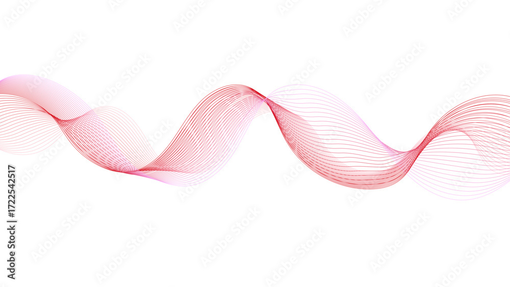 Canvas Prints abstract pink wavy lines on a white background. modern and minimalist pink wave design for websites.