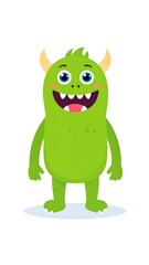 Cartoon green monster