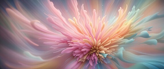 Abstract Floral Burst with Pastel Hues A Dreamy Explosion of Color and Texture, Art Design