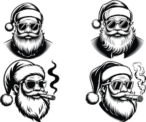 Christmas Silhouette Vector Design, Merry Christmas Silhouette Vector, Santa Claus Silhouette Vector Art, Christmas Tree Silhouette Vector, Reindeer Christmas Silhouette Vector