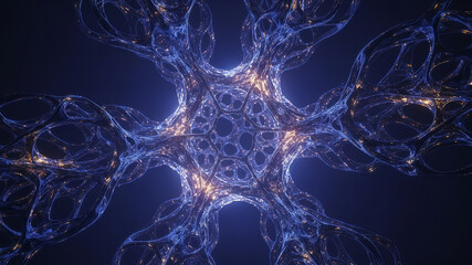A complex web of interconnected data points and glowing nodes representing big data analysis, a compelling hero image for a data science company's landing page Network, Information