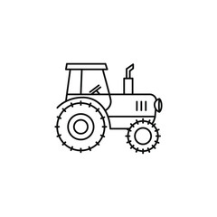 Obraz premium Farm Vehicle Tractor Line Art Icon