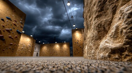 Climbing wall interior view