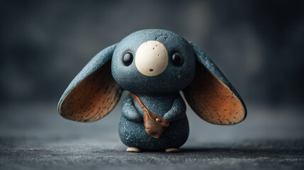 Cute cartoon vector illustration of a funny brown bird and a tiny bee with a heart and blue flower isolated on a white background