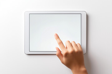 タブレットと手のモックアップ素材