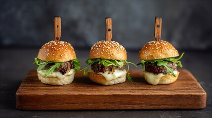 Juicy Beef Burger Topped with Melted Cheese, Grilled to a Golden Crisp—Every Bite Bursts with Rich, Savory Flavors, Boasting a Perfectly Seared Patty, Creamy Melted Cheese That Oozes With Each Bite