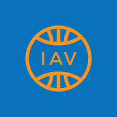IAV Basketball Company logo. IAV Modern Sports logo design for entrepreneur and business. IAV Team Branding best icon.
