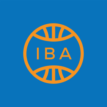 IBA Basketball Company logo. IBA Modern Sports logo design for entrepreneur and business. IBA Team Branding best icon.
